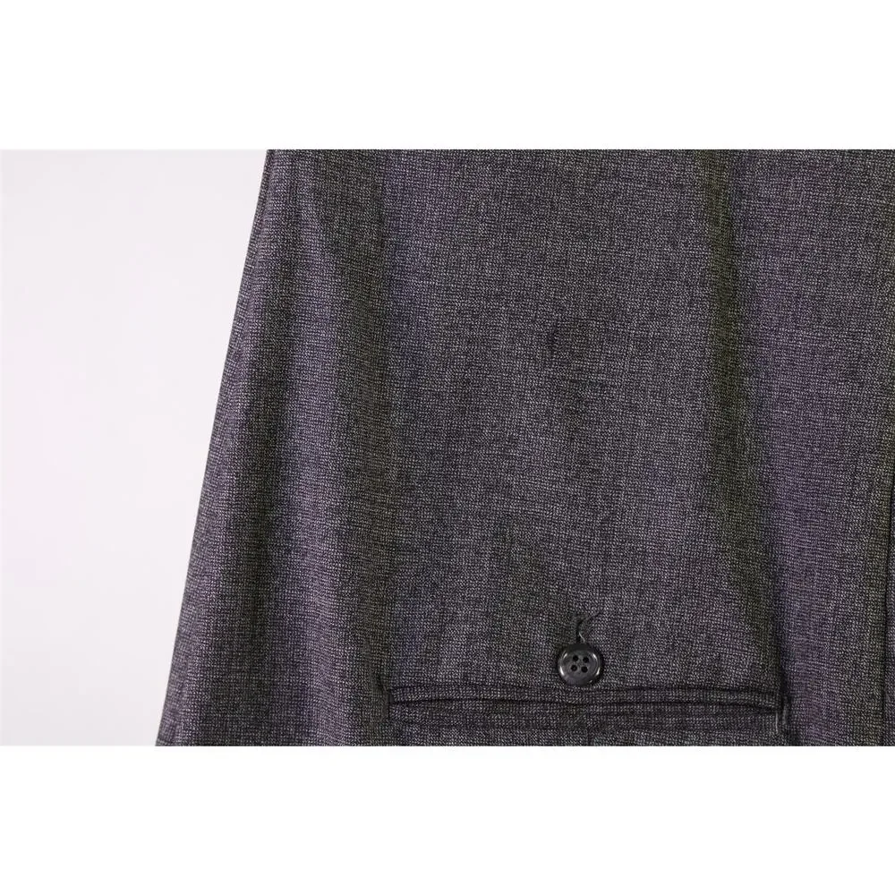 Hart Schaffner Marx Very Recent Gray Tic Woven 2-Btn Wool Suit 44L